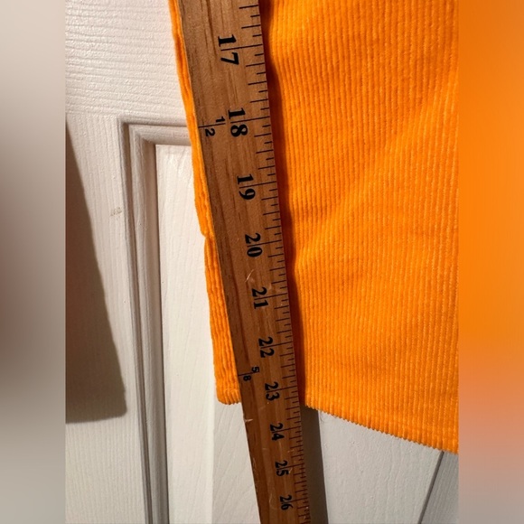THEORY 6 VINTAGE Wilma Corduroy Straight Leg Crops Mid Rise FALL Autumn Gold - Picture 7 of 13